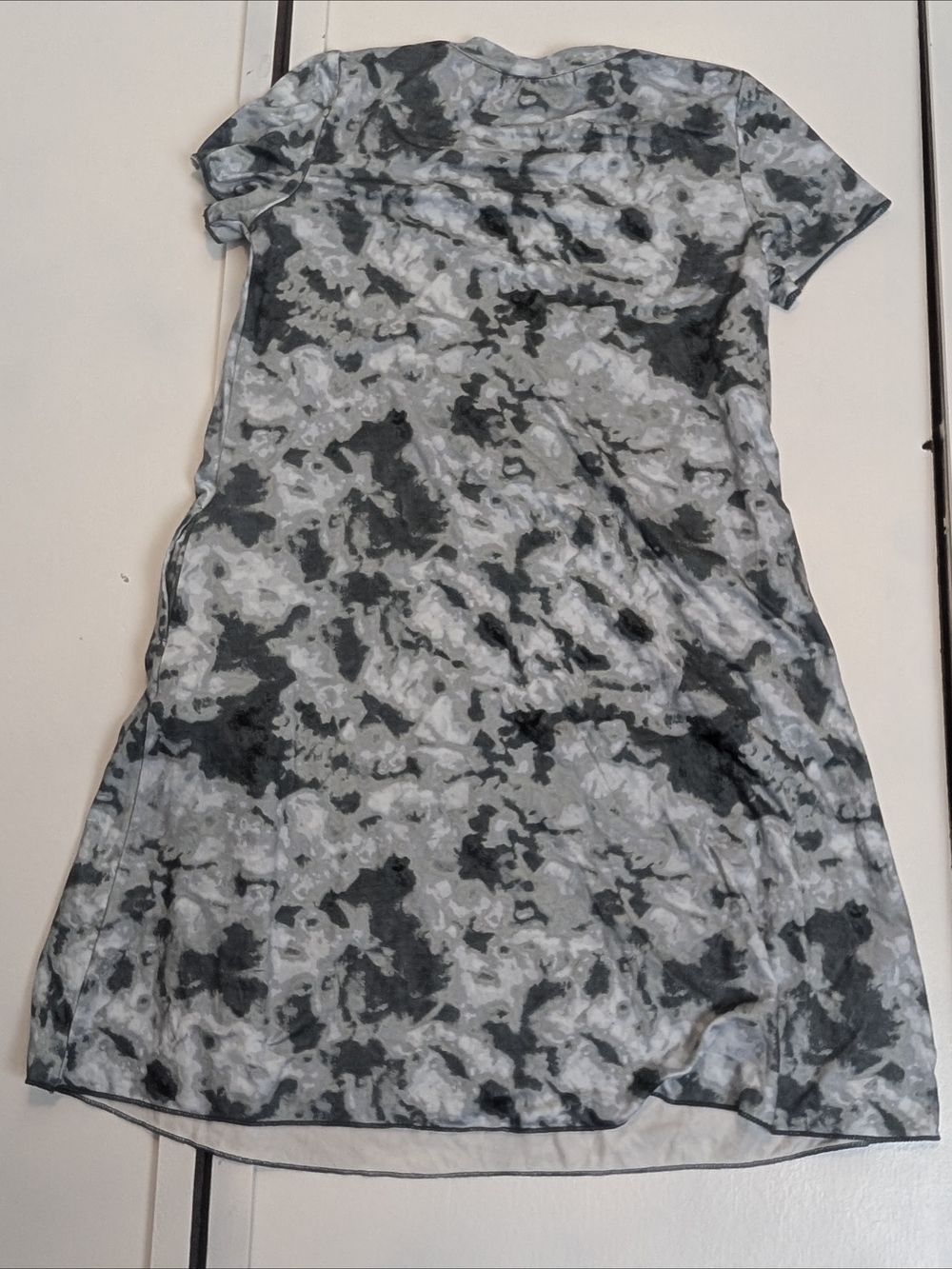 Girl’s Gray Camouflage Short Sleeve Dress